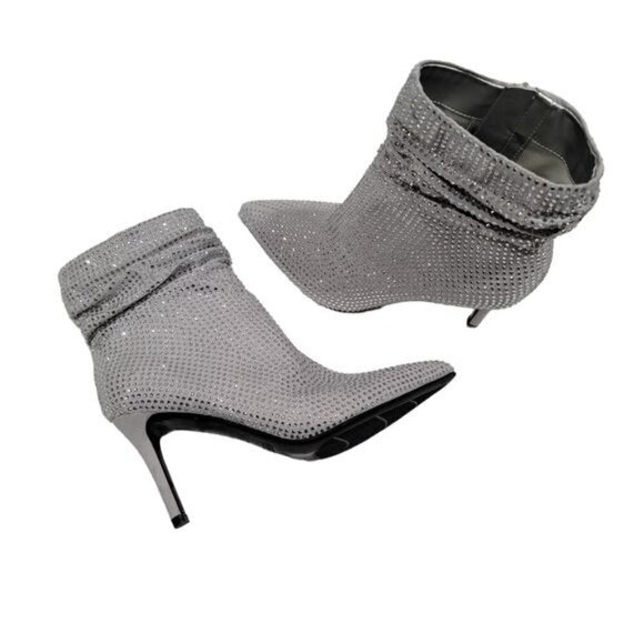 Nine West Rhinestones Dress Pointed Toe Booties Size 6.5 - Picture 12 of 12